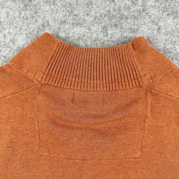 Banana Republic Sweater Mens XXL 2XL Orange Shawl Button Collar Preppy Pullover - Picture 13 of 15